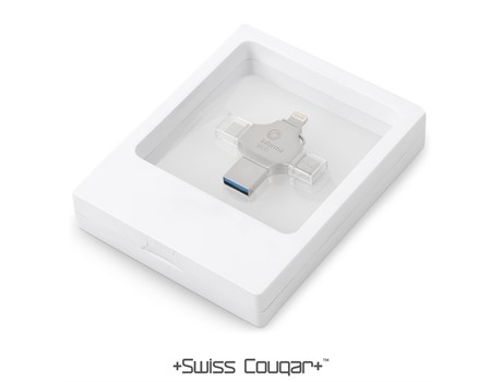 Swiss Cougar Taipei 32GB Otg USB Flash Drive - Silver Only