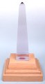 Obelisk trophy on wooden base