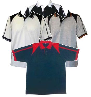 200g Two-Tone 200g Piquet Knit Shirt - Navy / Red