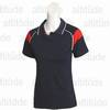 Ladies Score Golf Shirt - Navy/Red/White