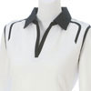Ladies Tina Golf Shirt - White/Black