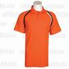 Michael Golf Shirt - Orange/Black/White