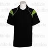 Mens Score Golf Shirt - Black/Lime/White