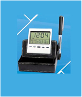 Memo Holder, Pen And Digital Alarm Desk Clock