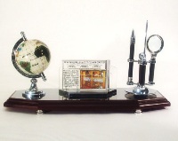 Smart Desk Set with Globe, Bus Card Holder and accessories