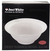 White Rimmed Bowl 33cm