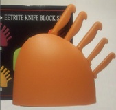 Eetrite Knife Set Orange Knives & Holder