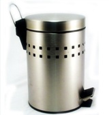 Stainless Steel Round Pedal Bin 3L