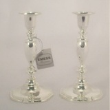 Silver Plated Candle Sticks - 18cm