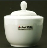 White Sugar Bowl with Lid 11cm - Just White