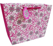 Set 6 Gift Bags - Pink Floral Large