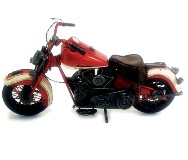 Model Motorbike Red & White Harley davidson 19*34cm