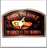 Born to Golf Wall Plaque 60cm
