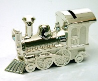 Silver Plated Train Money Box
