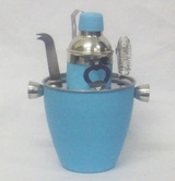 Bar Tool Set in ice Bucket - Blue