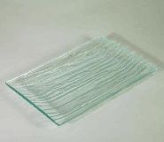 Rectangular Glass Platter/Tray - Ripple 15.5 * 10.5cm