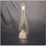 Bottle with Ship 30cm