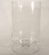 Footed Glass Candle Holder 34cm * 20cm Diameter