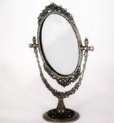 Pewter Antique looking standing Mirror 19.5*10*30.5cm
