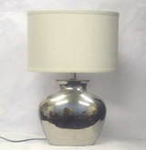 Silver Ceramic Table Lamp - 52cm