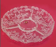Carmen Glass Relish Tray - 32cm