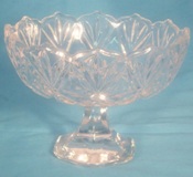 Saturn Footed Glass Bowl - 18cm (Height) * 21cm (Diameter)