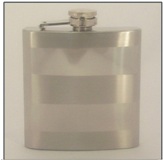 Hip Flask 6 oz with Horizontal lines
