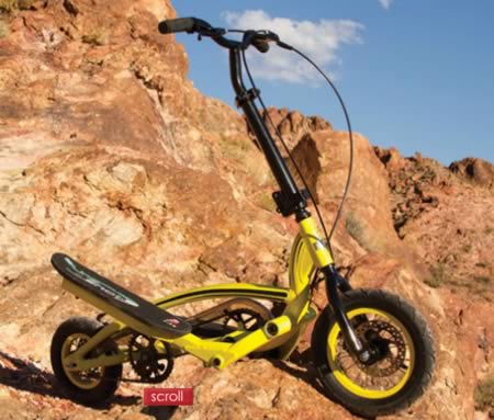 Zike: scooter + bicycle +stair-stepper