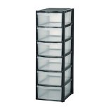 6 Drawer Storage Unit- Computer / Grey