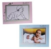 Photo Frame Aluminium - Baby - Availble in Blue or Pink