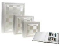 Linen Wedding Album - Checker Design - 100 Photos