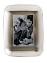 Brushed Silver Photo Frame Rounded (5* 7 inch)