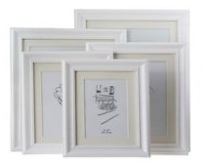 Inverted Wooden Photo Frame - White 2 Tier (6 * 8 inch)