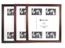 Inverted Wooden Photo Frame - 5 Windows - Available In Black, Bu