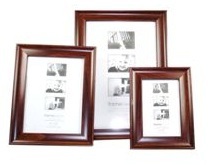 Set of 3 Moulded Picutre Frames - Available in Black or Brown