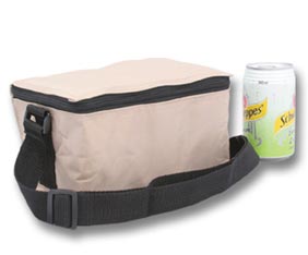 6 PACK COOLER PACK BEIGE (Also avail in black)