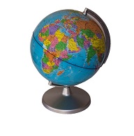 Executive Desk Globe. Blue World Globe on Grey Base
