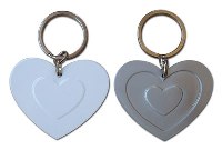 One Size Hearts Keytag - Avail In: Aluminium, Pink, Red, White