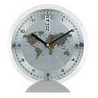 Luxury World desk clock with time zones, in metal and glass, inc