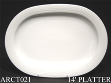 91544 Arctic White 14\" Platter - Min Orders Apply