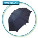 Black (Solid) Gust Buster Golf Umbrella