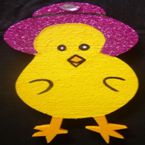 Chicken with hat + gems - 30cm