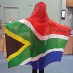 Cape with hood - material - RSA flag design