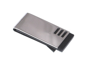Black and Silver \"Fancy\" Money Clip