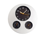 Black + Silver 25Cm Wall Clock With