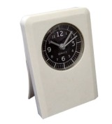 White Table Alarm Clock With Memo Clip