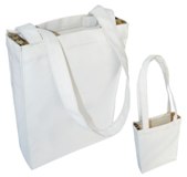 Natural Cotton Canvas Tote Bag - Size: 250mm x 350mm x 100mm - M