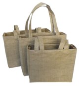 Natural Jute Bag (Large) - Size: 460mm x 350mm x 120mm - Min Ord