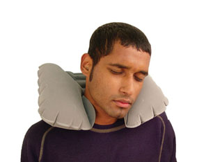 DELUXE SQUARE TRAVEL PILLOW WITH POUCH