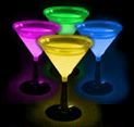 Neon Glow Martini Glass Assorted colors